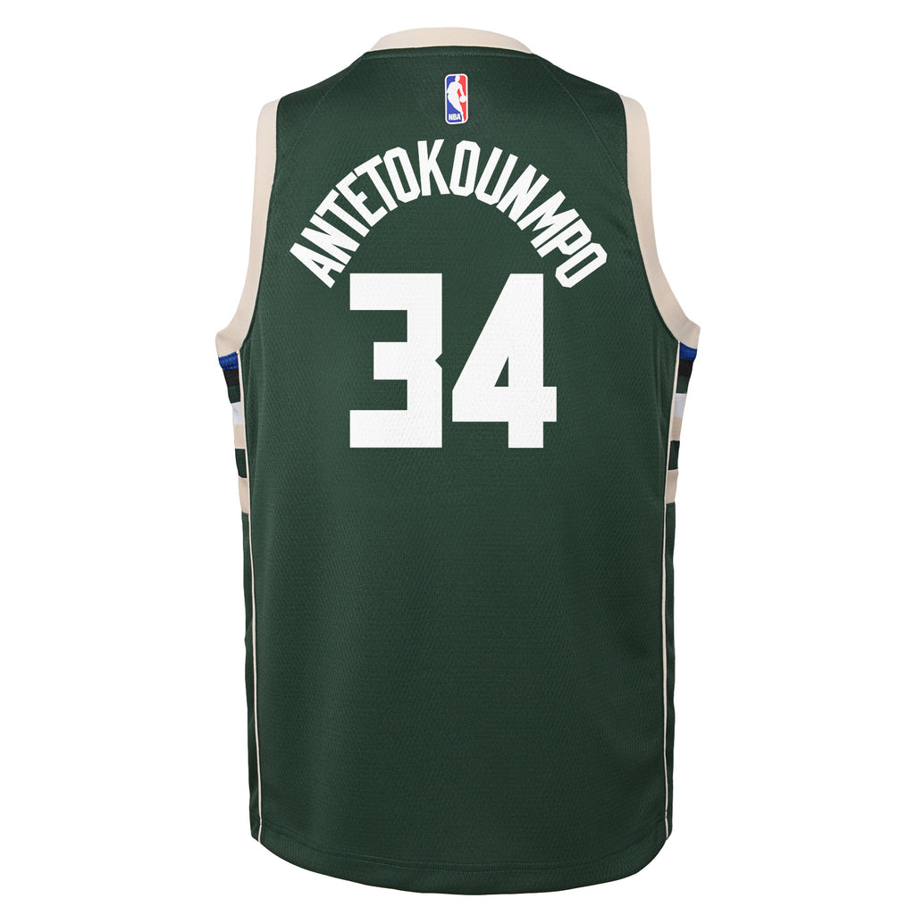 Youth Milwaukee Bucks Giannis Antetokounmpo Nike White Swingman Jersey