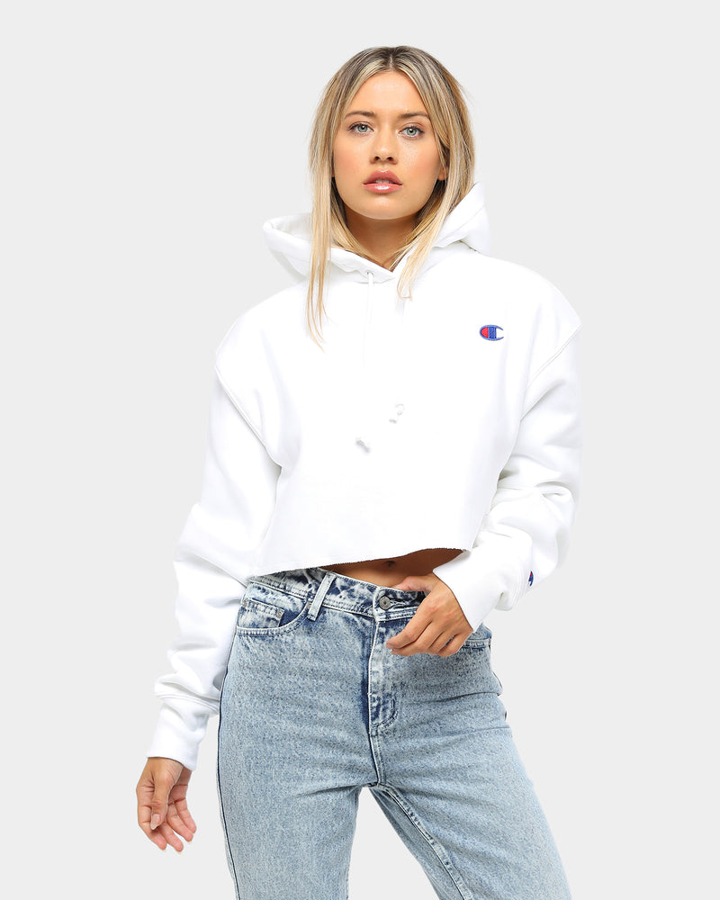 Champion cropped 2025 sweatshirt white