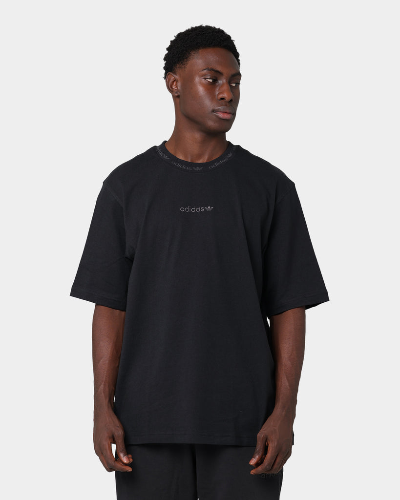 Adidas Rib Detail T-Shirt Black | Culture Kings