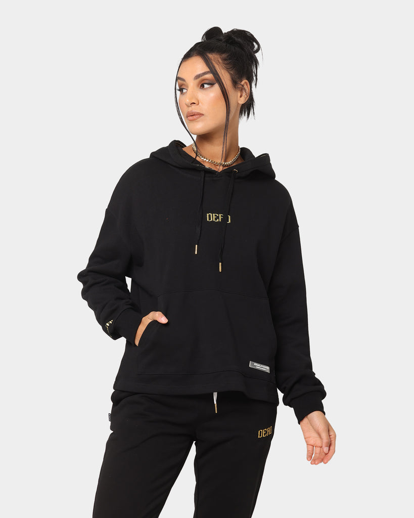 Dead Studios Women's Royal Hoodie Black Gold 