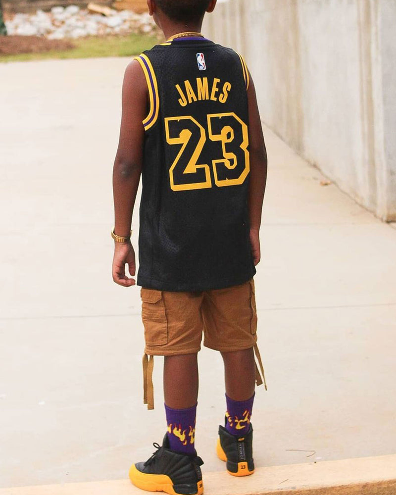 LeBron James Los Angeles Lakers Nike City Edition Swingman Jersey Black  Mamba