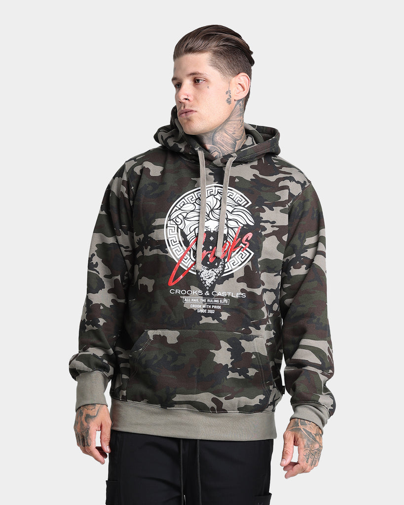 Crooks & Castles C Script Hoodie Camo | Culture Kings