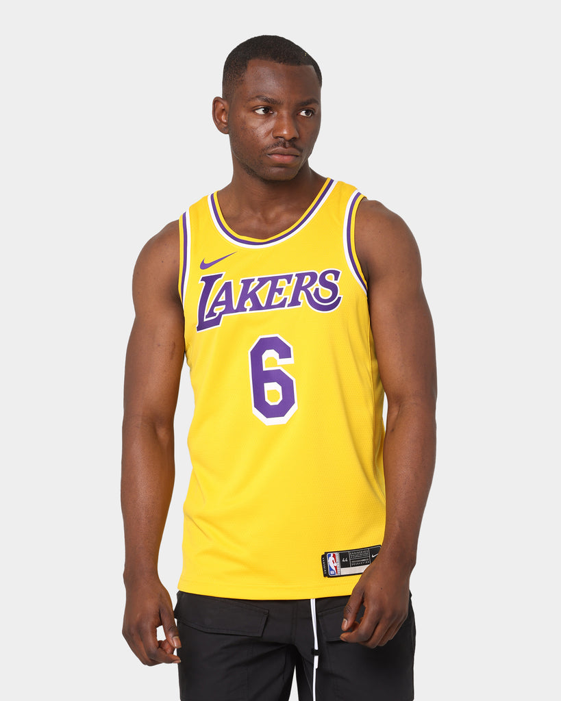 NBA LA Lakers Men's Purple/Yellow Lebron James #6 Jersey Size Small New  W/Tags