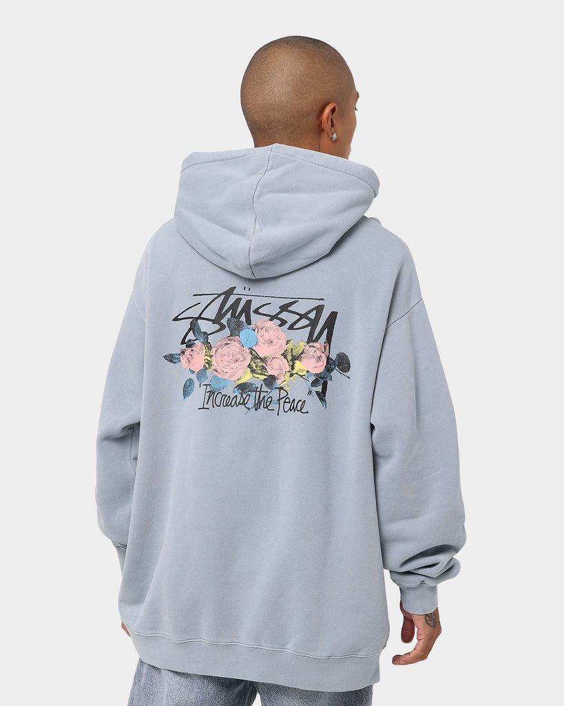 Stussy Pigment Roses Hoodie Pigment Dusty Blue | Culture Kings