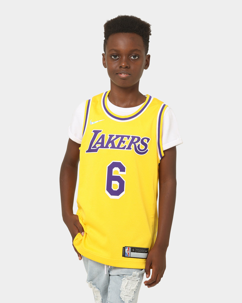 OFFICIAL Los Angeles Lakers Jersey Nike Lebron James IconEdition Swingman  XL-2XL
