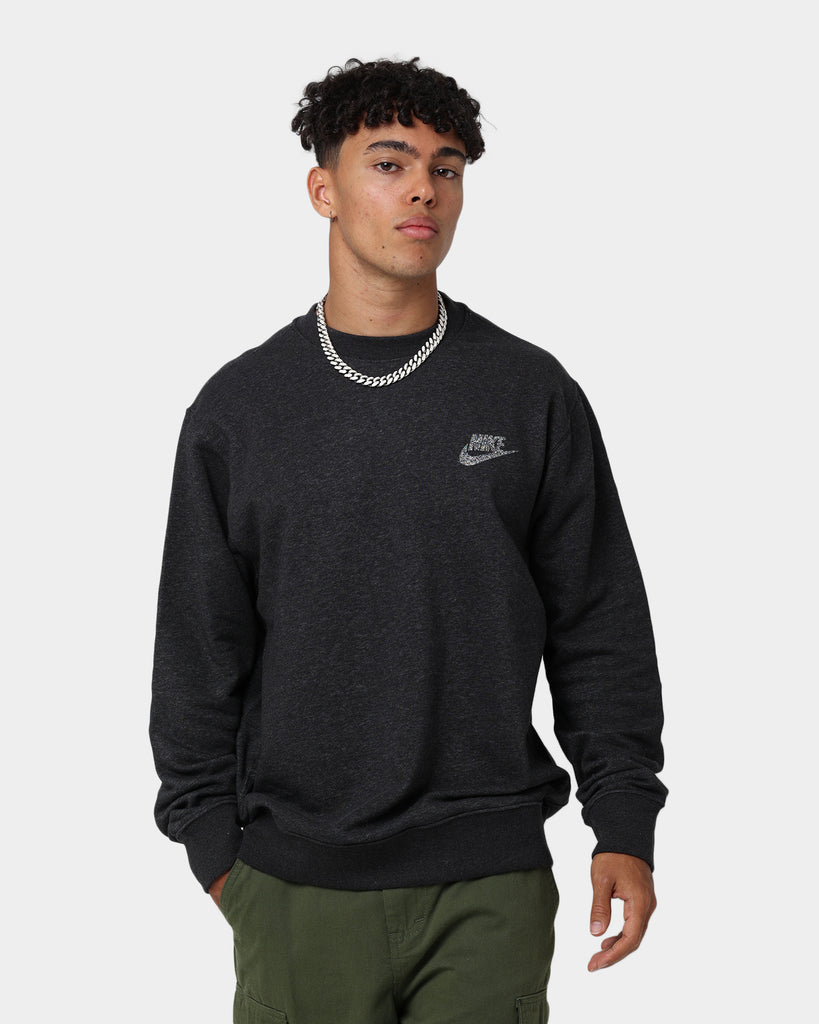 Nike Sportswear Revival Fleece Crewneck Black/White | Culture Kings