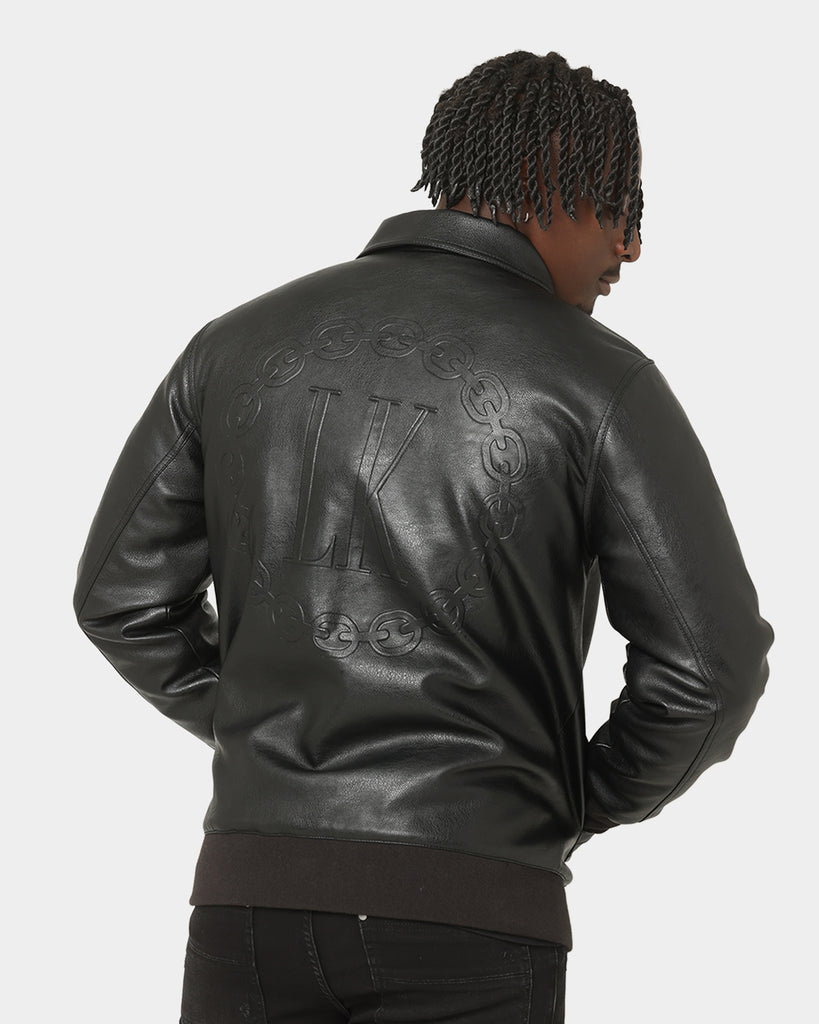 Last Kings Chain Faux Leather Jacket Black | Culture Kings