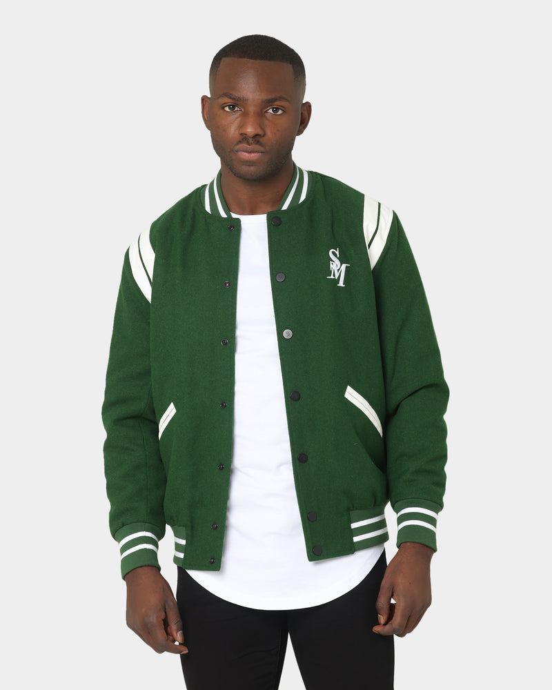 Green varsity jacket on sale mens