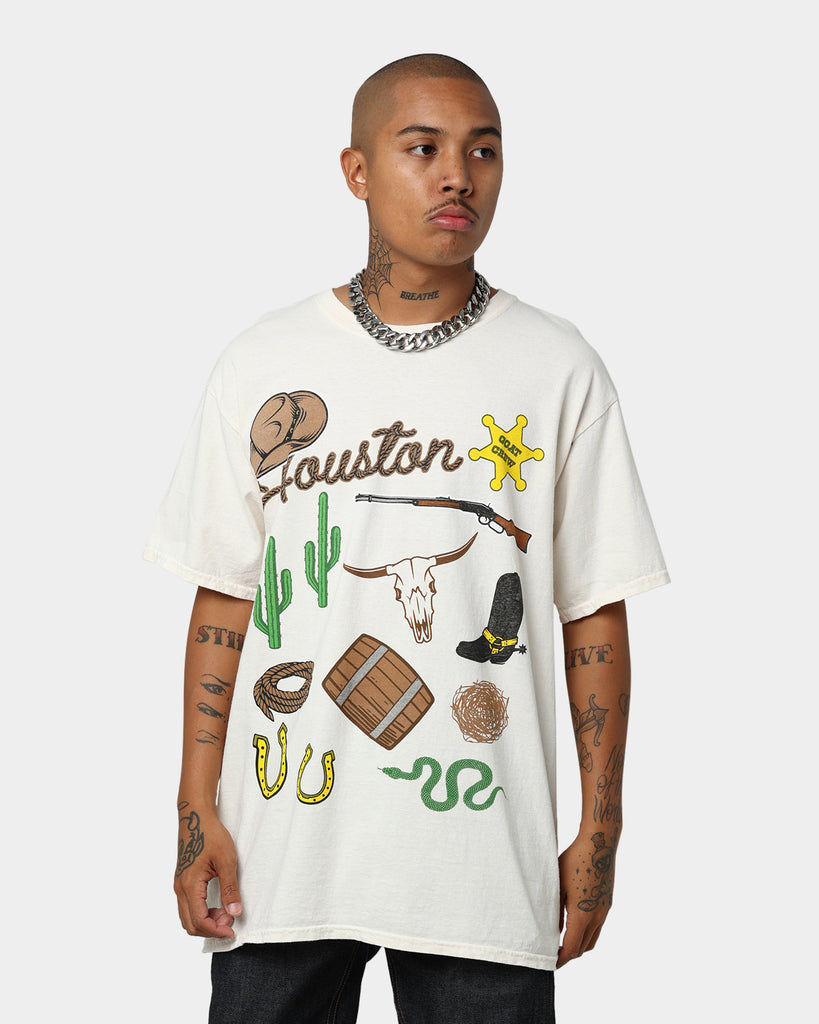 Goat Crew All Over Houston Vintage T-Shirt Off White | Culture Kings