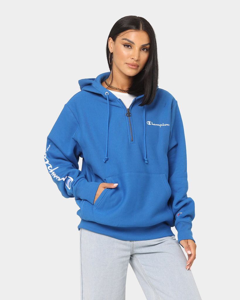 Grey blue champion on sale sweatshirt