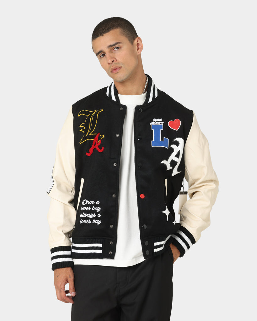 Lifted Anchors State Chenille Varsity Jacket Black | Culture Kings