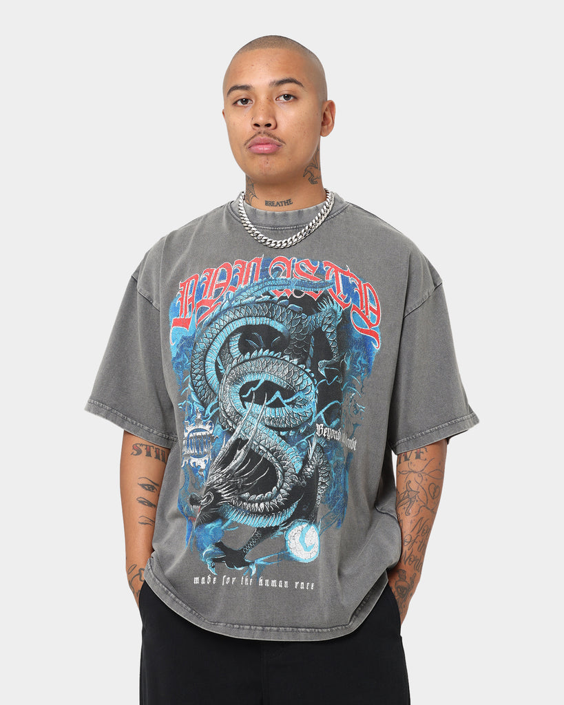 Loiter Dragon Born Vintage T-Shirt Charcoal | Culture Kings