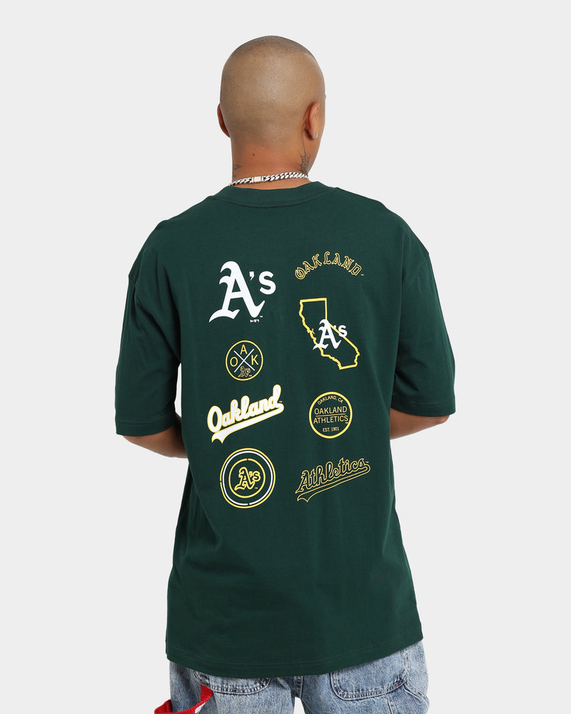 Youth Oakland Athletics Green Muscle V-Neck Tank Top
