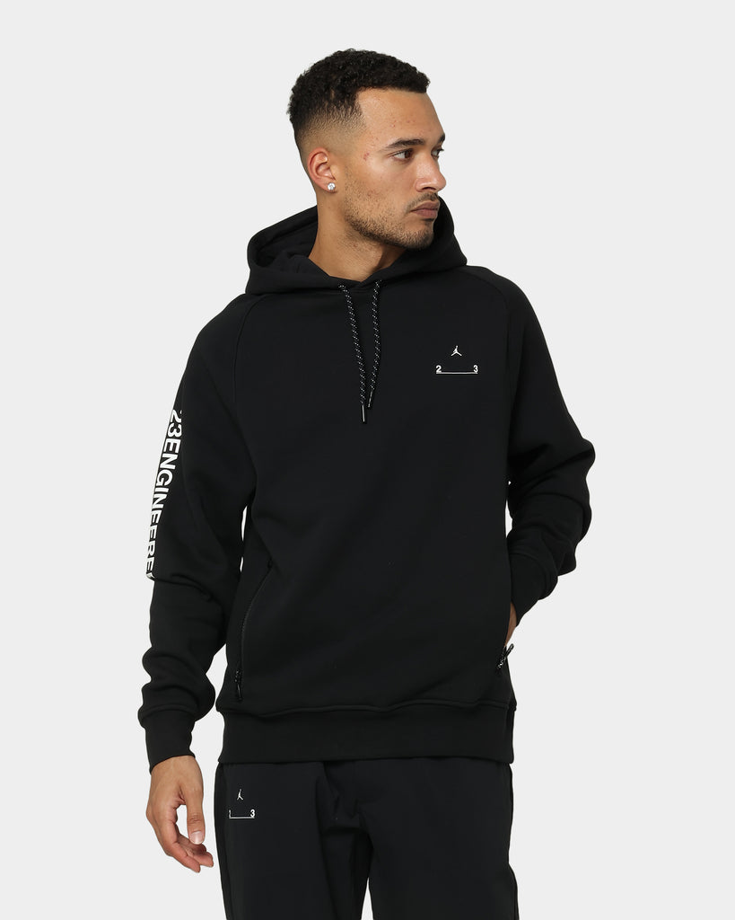 Jordan 23 Engineered Fleece Pullover Hoodie Black/Smoke Grey/White ...