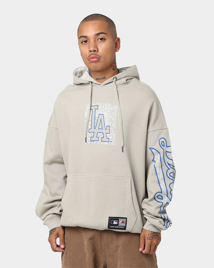 Classic Dodgers Cursive Front Logo Hoodie With Kangaroo Pocket As-is