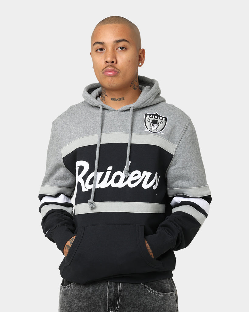 Majestic Athletic Las Vegas Raiders Puff Print Patch Hoodie Faded Blac