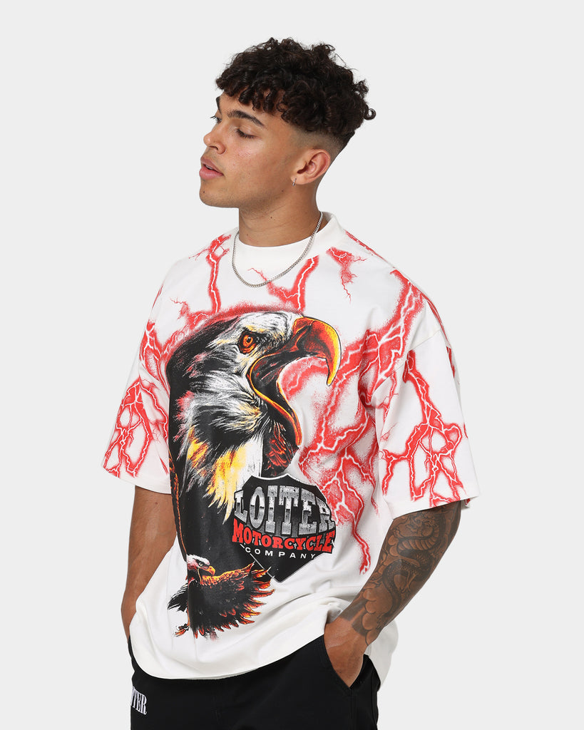 Loiter Lightning Eagle T-Shirt Charcoal | Culture Kings