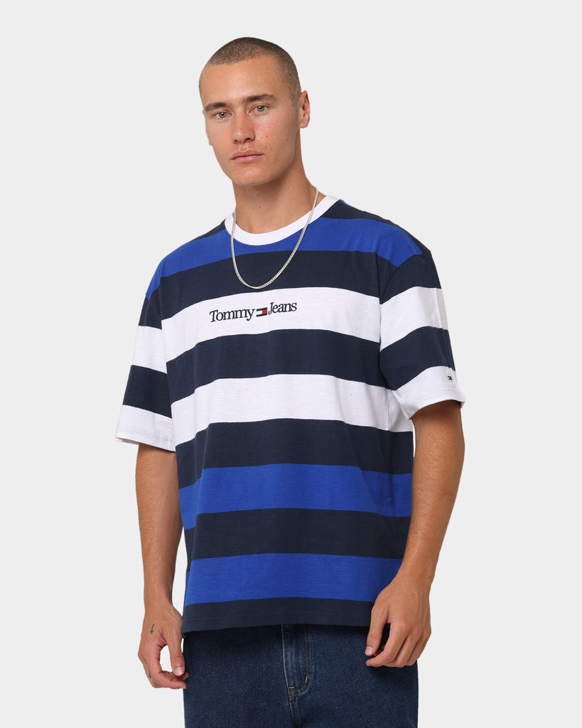 Kings Tommy TJM T-Shirt Twilight Skater Serif Navy Jeans Culture | Stripe