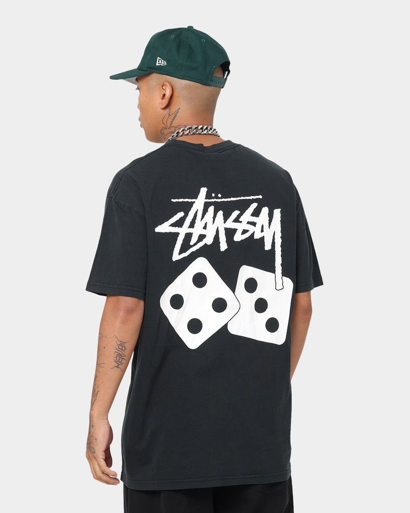 Stussy Dice 50/50 T-Shirt Pigment Black | Culture Kings