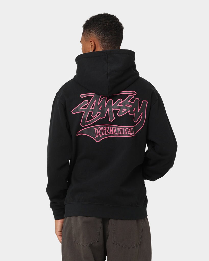 Stussy Collegiate International Hoodie Solid Black | Culture Kings