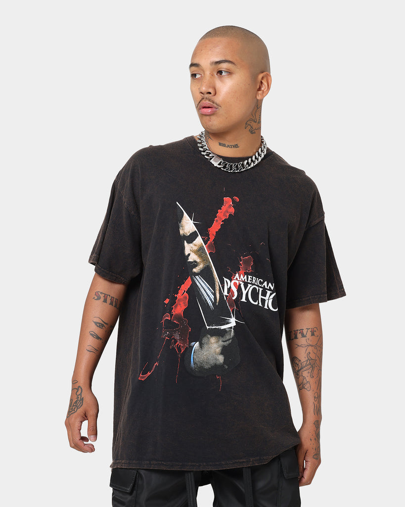 Goat Crew X American Psycho Knife Vintage T-Shirt Black Wash | Culture ...