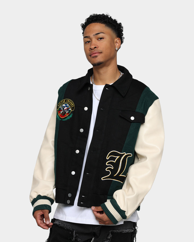 Lifted Anchors Claridge Letterman Jacket Cream | Culture Kings