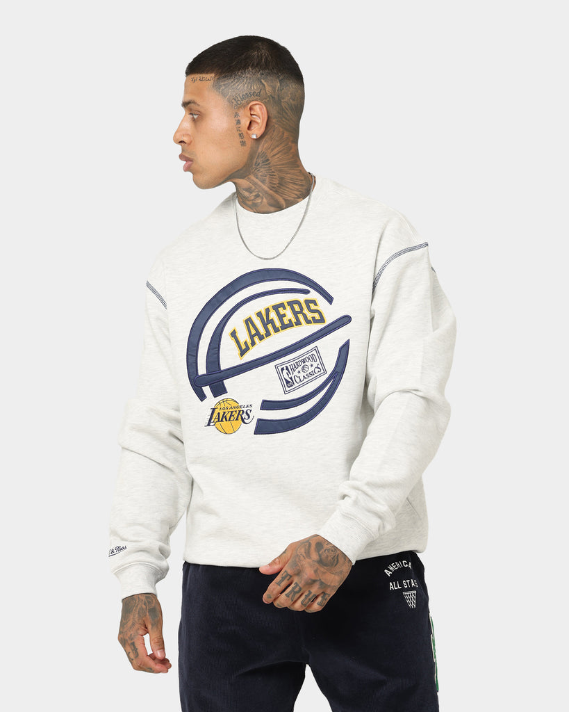 Mitchell & Ness Los Angeles Lakers On The Bounce Crewneck Grey Marle ...