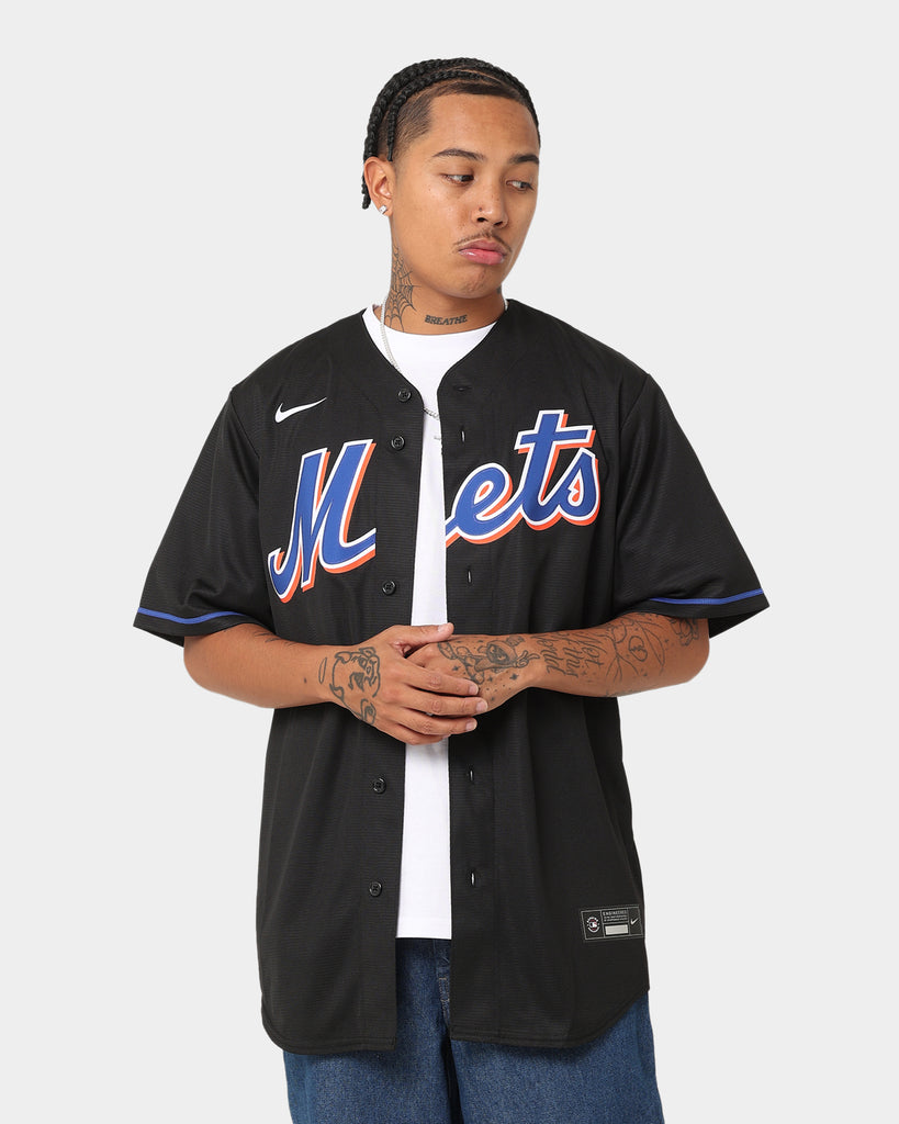 black mets baseball jersey