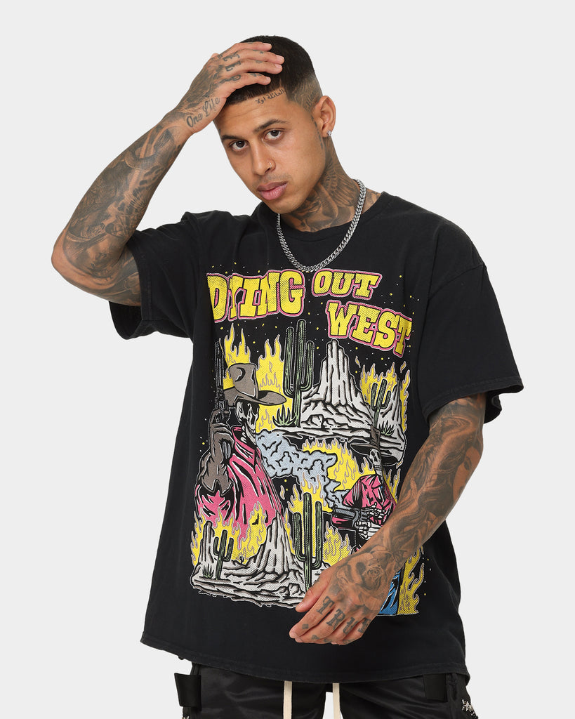 Goat Crew Dying Out West Vintage T-Shirt Black Wash | Culture Kings