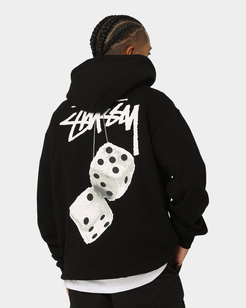 Stussy Fuzzy Dice 50/50 Hoodie Black | Culture Kings