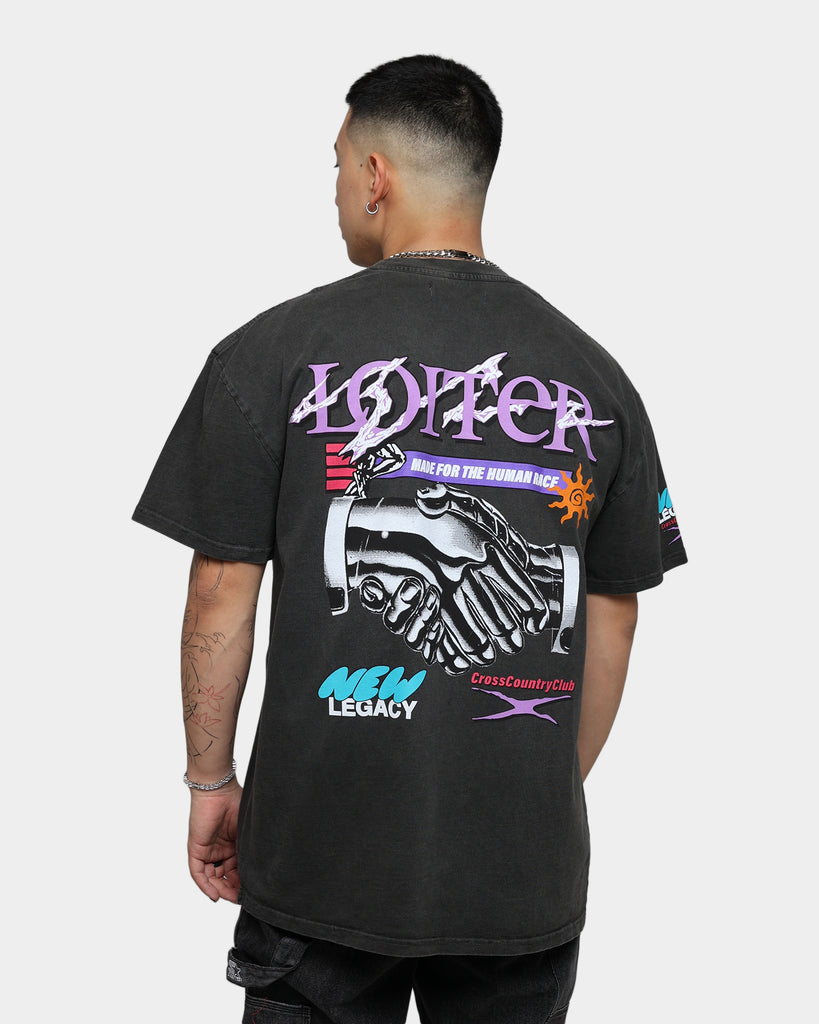 Loiter New Legacy Ultra Premium Vintage T-Shirt Black Wash | Culture Kings