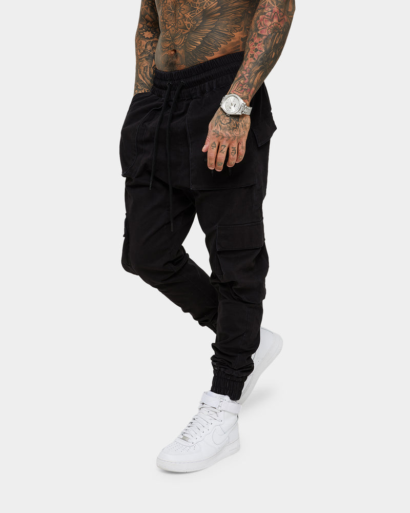 Saint Morta Pertex Baggy Jogger Black Stonewash