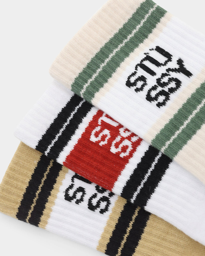 Stussy Socks 3 Pack Multi | Culture Kings