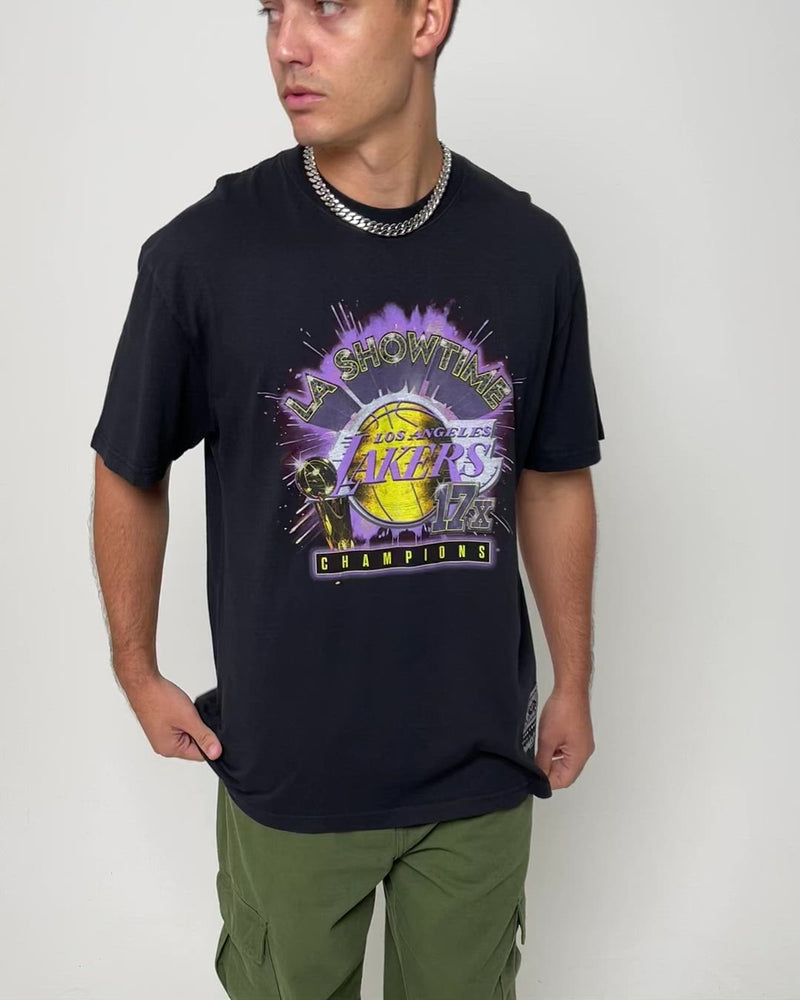 Mitchell & Ness Los Angeles Lakers Vintage Finals Tee Faded Purple