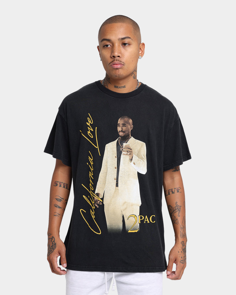 Tupac Suit California Love T-Shirt Washed Black | Culture Kings