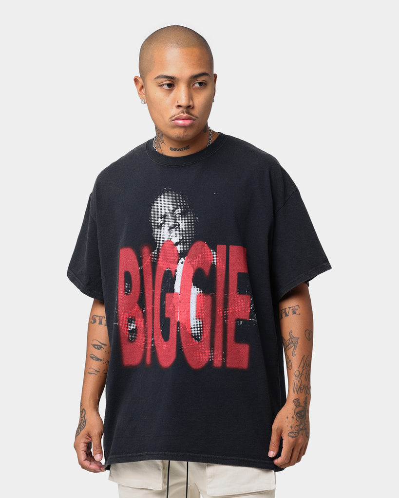 Notorious B.i.g Giant Text Vintage T-shirt Black Wash 