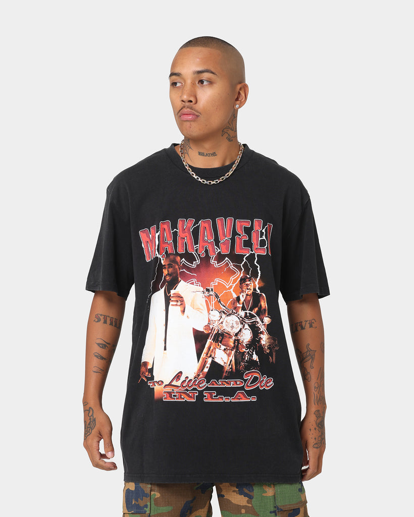 Tupac To Live And Die In LA T-Shirt Black Wash | Culture Kings