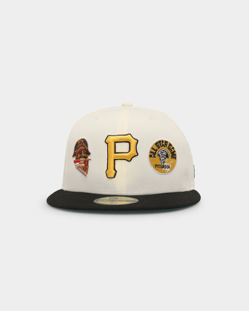 Men's New Era Stone/Gold Pittsburgh Pirates Retro 59FIFTY Fitted Hat