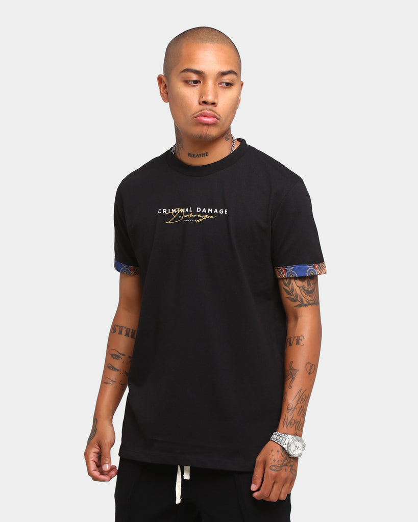 Criminal Damage Criminal Signature T-Shirt Black | Culture Kings