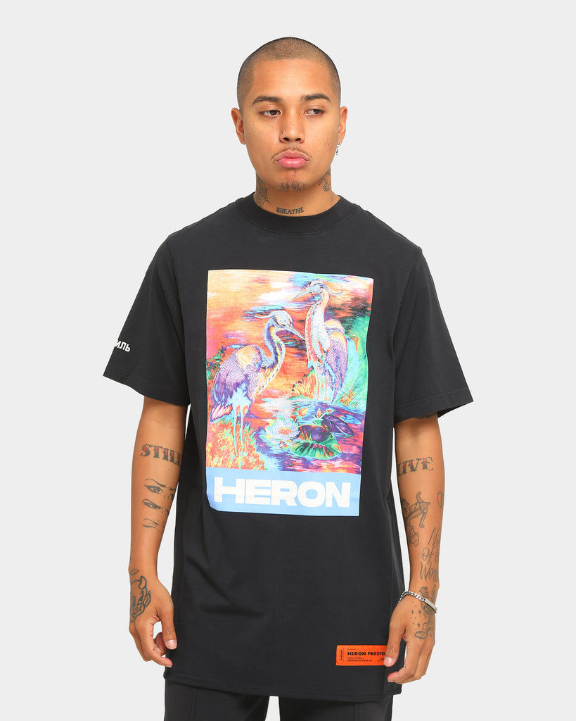 Heron Preston Oversized Birds Short Sleeve T-Shirt Black | Culture Kings