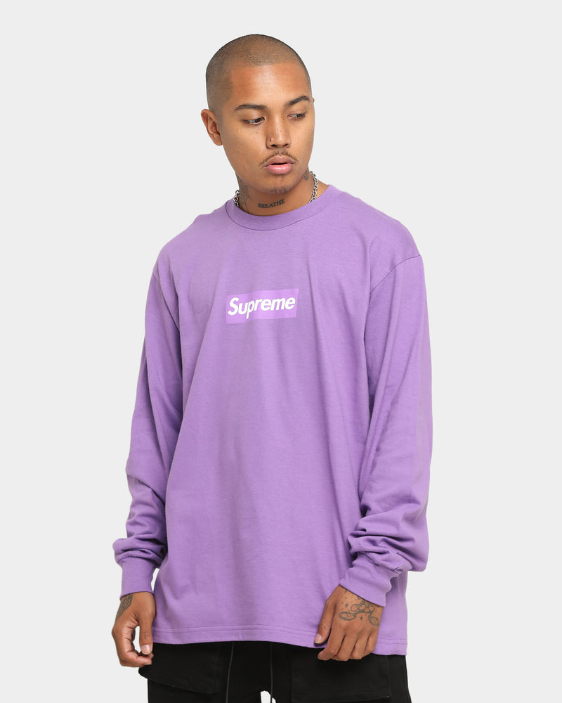 Supreme Box Logo L/S Tee Purple 紫 Lボックスロゴ - Tシャツ ...