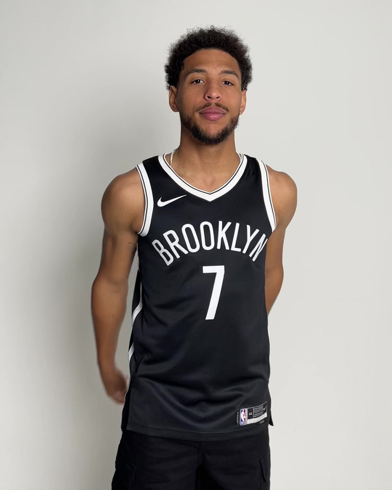 Nike NBA Brooklyn Nets Swingman Icon Durant #7 Jersey - Black - Mens