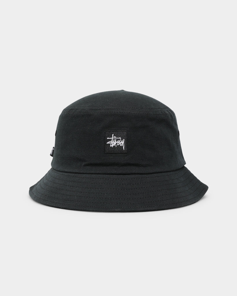 Stussy Canvas Bucket Hat Black | Culture Kings