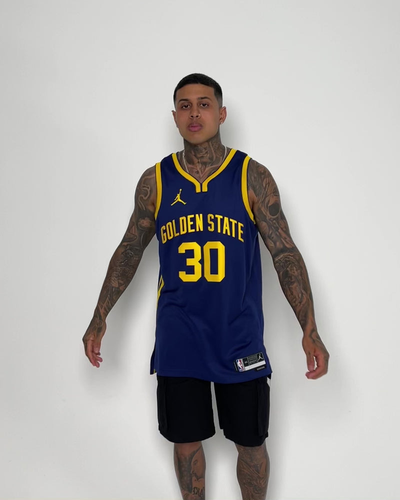 Blue Jordan NBA Golden State Warriors Short Sleeve T-Shirt